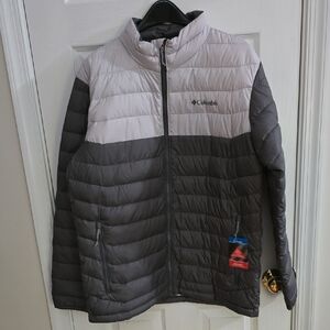 Columbia Women's Two-Tone Gray Puffer Jacket - Size L